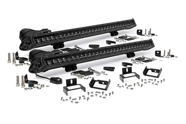 LED Light Kit Grill Mount 30 Inch Black Single Row Pair Ford F-250/F-350 Super Duty (11-16) Rough Country
