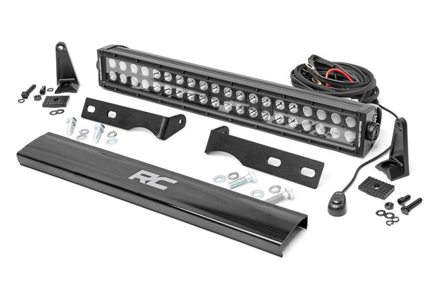 LED Light Kit Bumper Mount 20 Inch Black Dual Row Jeep Grand Cherokee WK2 (11-20) Rough Country