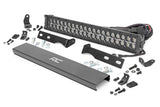 LED Light Kit Bumper Mount 20 Inch Black Dual Row Amber DRL Jeep Grand Cherokee WK2 (11-20) Rough Country