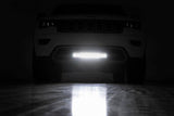 LED Light Kit Bumper Mount 20 Inch Black Dual Row White DRL Jeep Grand Cherokee WK2 (11-20) Rough Country