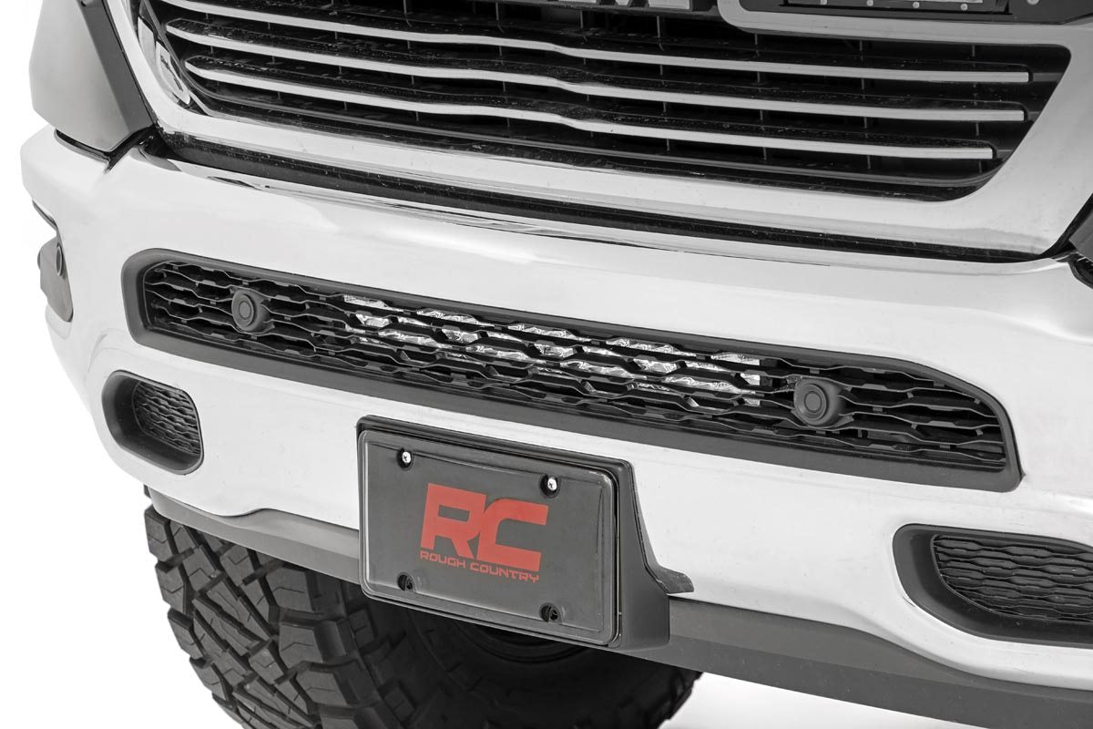LED Light Kit Bumper Mount 20 Inch Chrome Dual Row White DRL Ram 1500 (19-24) Rough Country