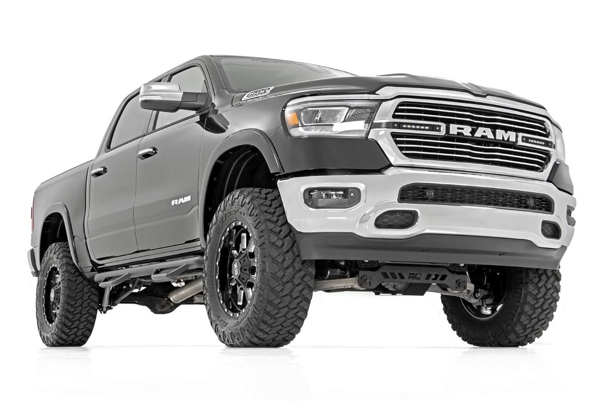 Dual 6in LED Grille Kit Black Slimline Ram 1500 2WD/4WD (2019-2024) Rough Country