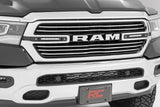 Dual 6in LED Grille Kit Chrome Slimline Ram 1500 2WD/4WD (2019-2024) Rough Country