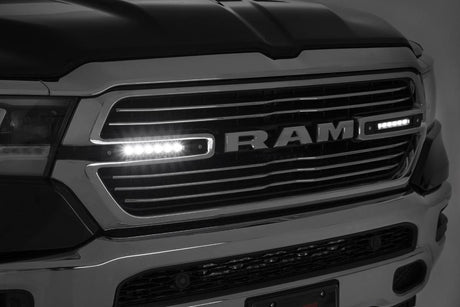 Dual 6in LED Grille Kit Chrome Slimline Ram 1500 2WD/4WD (2019-2024) Rough Country