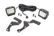 LED Light Kit Ditch Mount 3 Inch Chrome Wide Angle Pair Rough Country
