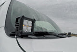 LED Light Kit Ditch Mount 3 Inch Chrome Wide Angle Pair Rough Country