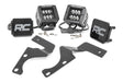 LED Light Kit Ditch Mount 2 Inch Black Flood Pair Toyota 4Runner (10-24) Rough Country