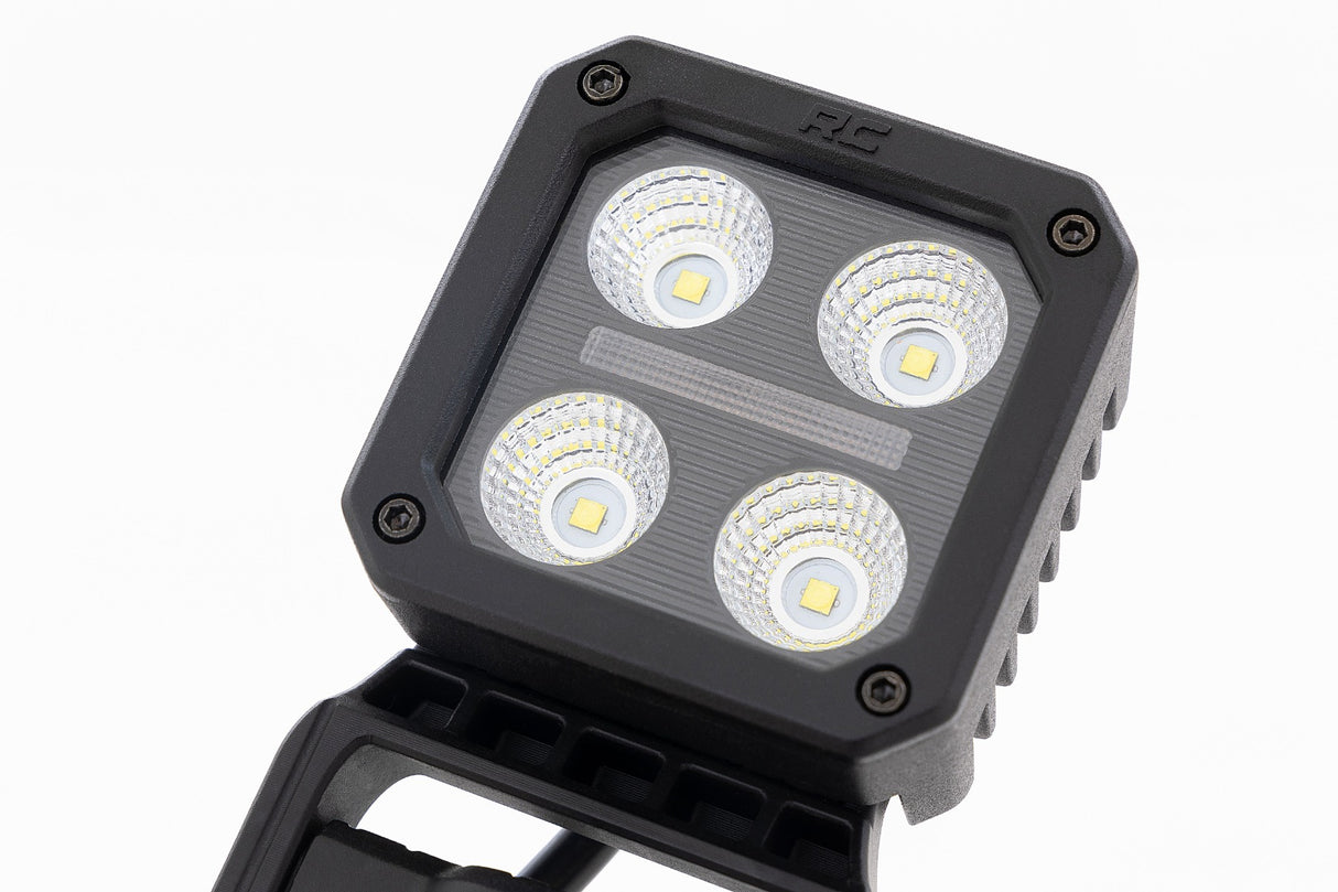 Black Series LED Light Pair 2 Inch Flood Swivel Mount Rough Country