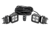 Black Series LED Light Pair 2 Inch Flood Swivel Mount Rough Country
