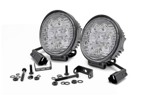 4 Inch Chrome Series LED Light Round Pair Rough Country
