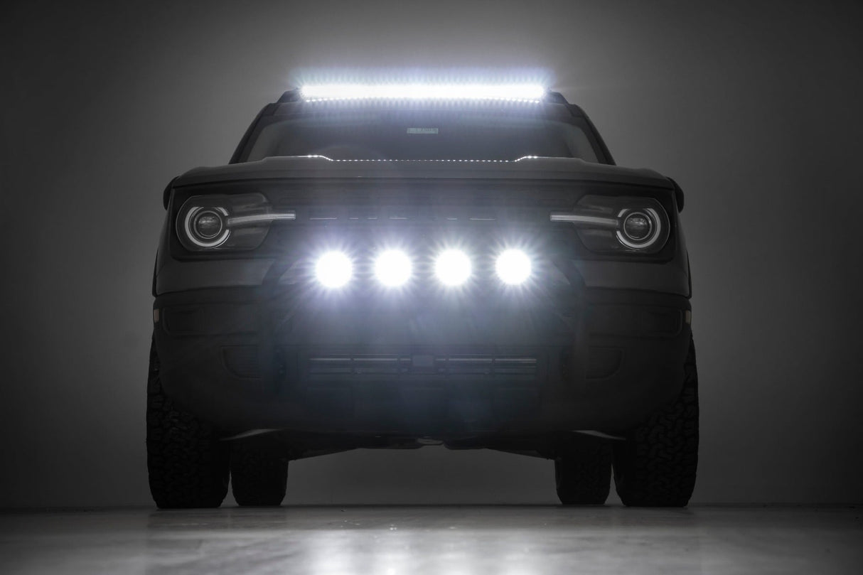4 Inch Chrome Series LED Light Round Pair Rough Country