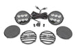 Black Series Halo LED Light Pair White/Amber DRL 6.5 Inch Round Rough Country