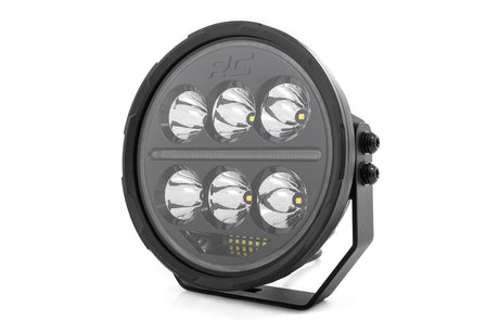 Black Series Halo LED Light Pair White/Amber DRL 6.5 Inch Round Rough Country