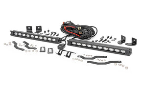 LED Light Kit Grille Mount 10 Inch Black Slimline Pair Ford F-150 (18-20) Rough Country
