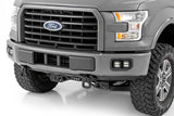 LED Light Kit Fog Mount Dual 2 Inch Black Pairs SAE Ford F-150 (15-17) Rough Country