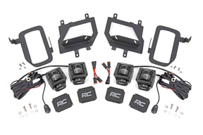 LED Light Kit Fog Mount Dual 2 Inch Black Pairs SAE Ford F-150 (15-17) Rough Country
