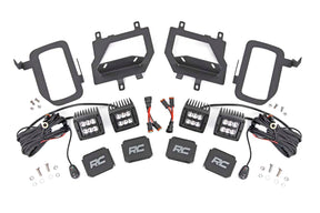 LED Light Kit Fog Mount Dual 2 Inch Black Pairs Spot Ford F-150 (15-17) Rough Country