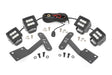 LED Light Kit Ditch Mount Dual 2 Inch Black Pairs Flood Toyota Tundra (14-21) Rough Country