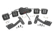 LED Light Kit Ditch Mount Dual 2 Inch Black Pairs Amber DRL Toyota Tundra (14-21) Rough Country