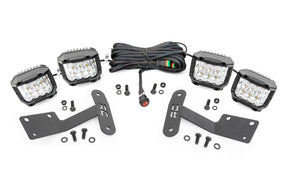 LED Light Kit Ditch Mount 3 Inch OSRAM Wide Toyota Tundra 2WD/4WD (14-21) Rough Country