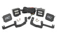 LED Light Kit Ditch Mount 2 Inch Black Pair Spot Chevy Silverado 1500 (19-26) Rough Country