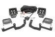 LED Light Kit Ditch Mount 2 Inch Black Pair White DRL Chevy Silverado 1500 (19-26) Rough Country