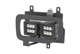 LED Light Kit Fog Mount Dual 2 Inch Black Pairs Spot/Flood Ford F-150 (15-17) Rough Country
