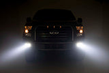 LED Light Kit Fog Mount Dual 2 Inch Black Pairs Spot/Flood Ford F-150 (15-17) Rough Country