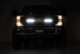 LED Light Kit Grille Mount 10 Inch Black Slimline Ford F-250 Super Duty (20-22) Rough Country