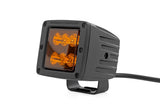 2 Inch LED Light Pods Spot Beam Amber Lens Square Rough Country