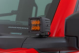 2 Inch LED Light Pods Spot Beam Amber Lens Square Rough Country