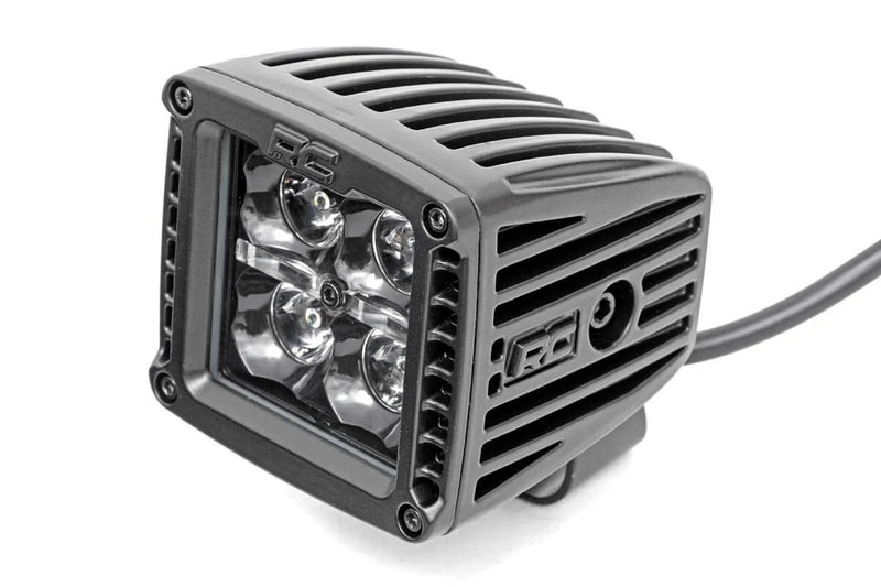 2 Inch Black Series LED Light Pods Spot | Square | Cool White DRL