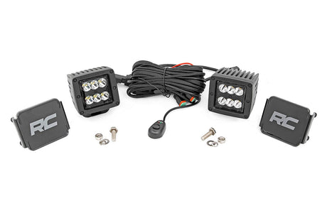 2 Inch Black Series LED Light Pods Spot Square Rough Country