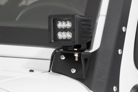 2 Inch Black Series LED Light Pods Spot Square Rough Country
