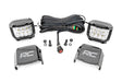 3 Inch Chrome Series LED Lights Wide Angle Osram Pair Rough Country