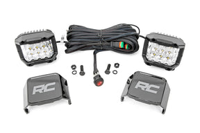 3 Inch Chrome Series LED Lights Wide Angle Osram Pair Rough Country