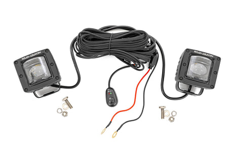 2 Inch Black Series LED Light Pods SAE Fog Yellow Rough Country