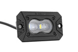 3x1.75 Inch Black Series Yellow LED Slim Aux SAE Fog Flush Mount Pair Rough Country