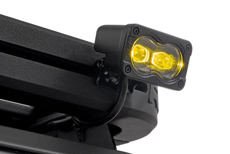 3x1.75 Inch Black Series Yellow LED Slim Aux SAE Fog Pair Rough Country