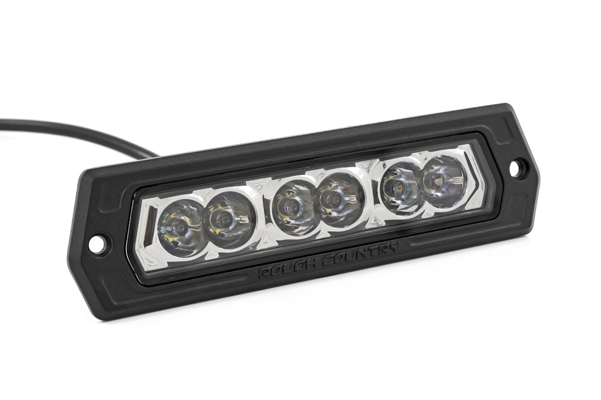 6 Inch Chrome Series LED Lights Flush Mount Pair Rough Country