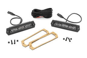 6 Inch Black Series LED Lights Flush Mount Pair Rough Country