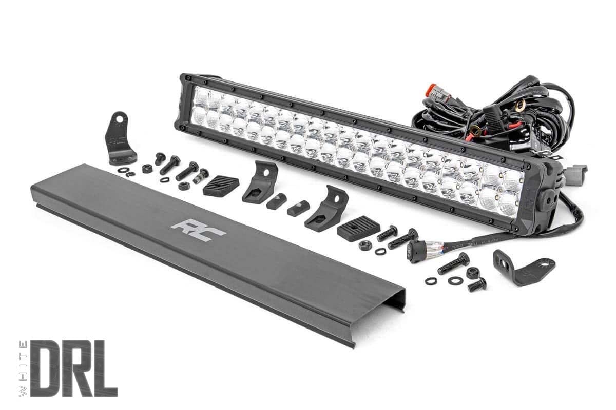 20 Inch Chrome Series LED Light Bar Dual Row Cool White DRL Rough Country