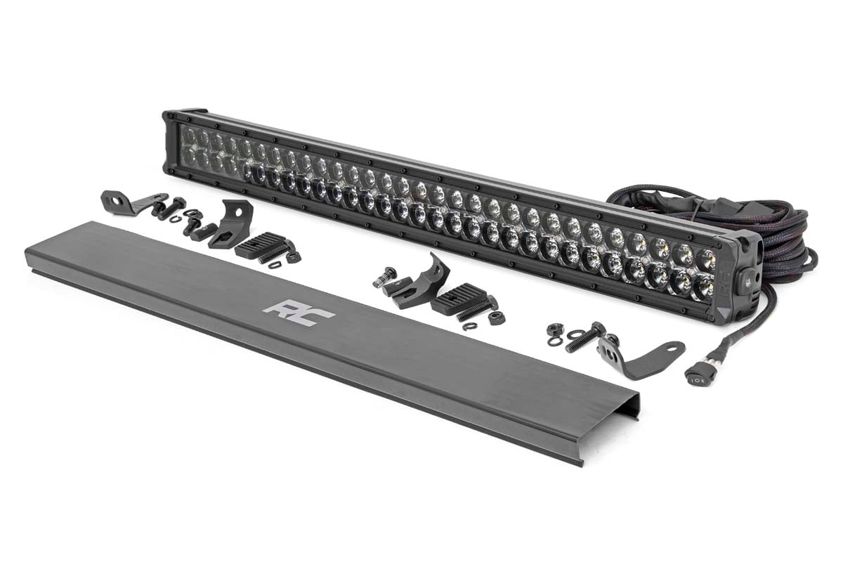 30 Inch Black Series LED Light Bar Dual Row Cool White DRL Rough Country