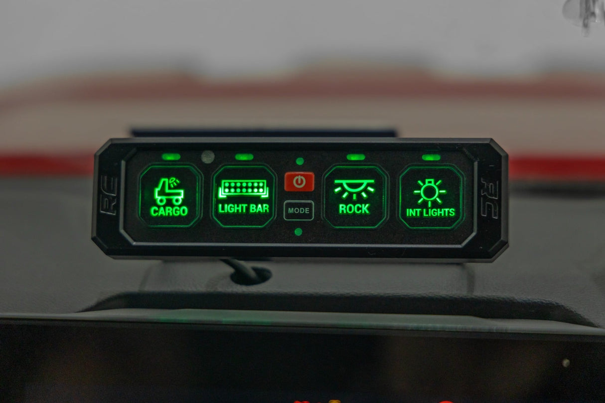 4 Gang Switch Panel RGB Backlit Buttons Multifunction Modes Rough Country