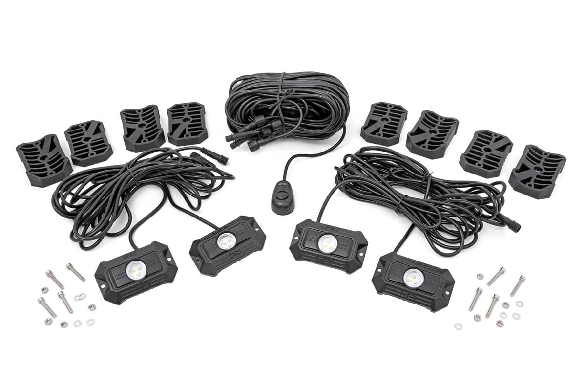 LED Rock Light Kit 4 Piece Set Rough Country