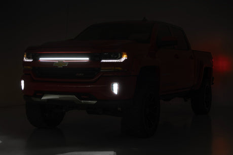 LED Light Kit Grille Mount 30 Inch DRL Chevy Silverado 1500 (16-18) Rough Country
