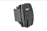 USB Switch Insert 2x1 with Logo Blue Back Light Rough Country