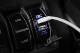 USB Switch Insert 2x1 with Logo Blue Back Light Rough Country