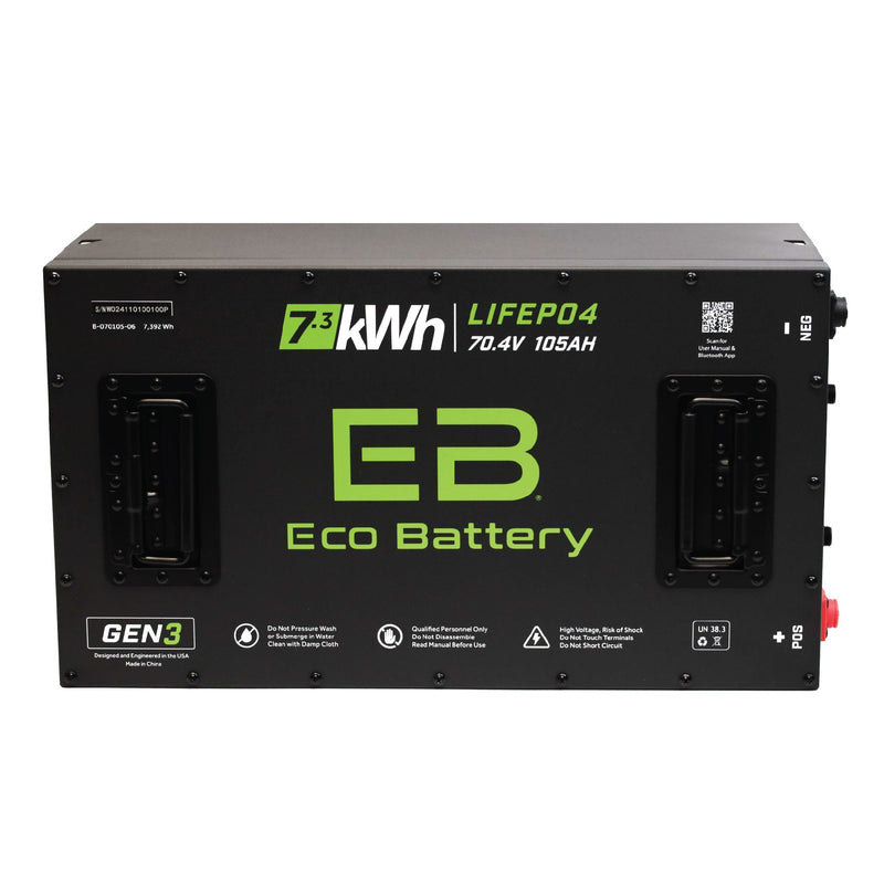 Eco Battery (72V) 70V 105AH Battery Bundle / Club Car DS / H-Frame