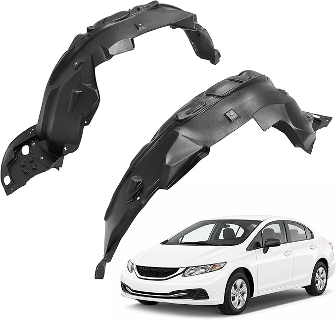 Front Fender Inner Liner Panel Compatible with Honda Civic 2012-2015